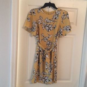 H & M Yellow Floral Dress
